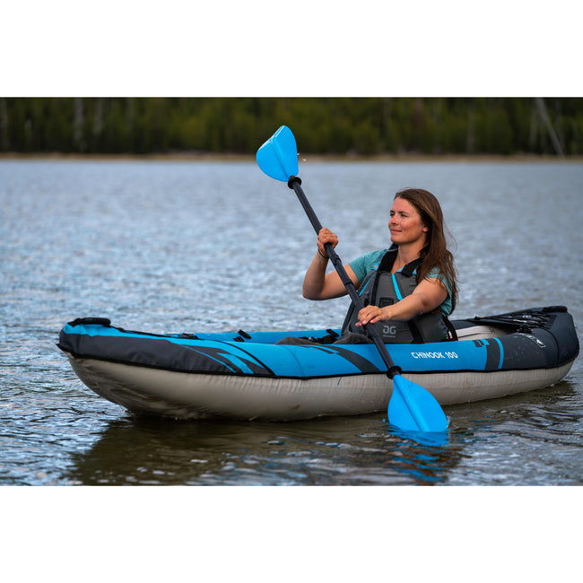 Aquaglide Chinook 100 Inflatable Kayak in use