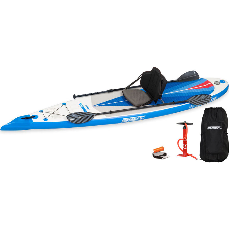 Sea Eagle NeedleNose 126 Inflatable SUP Board Pro Package angle