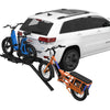 Yakima OnRamp LX 2 Bike Hitch Rack rear view with bikes loading