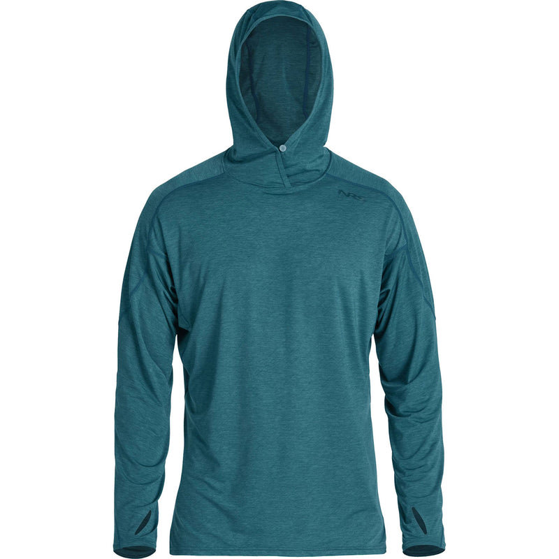 NRS Men's Silkweight Hoodie in Mediterranea front