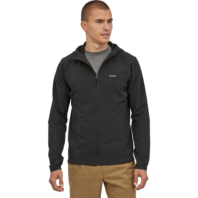 Patagonia Men's R1 TechFace Hoody in Black front