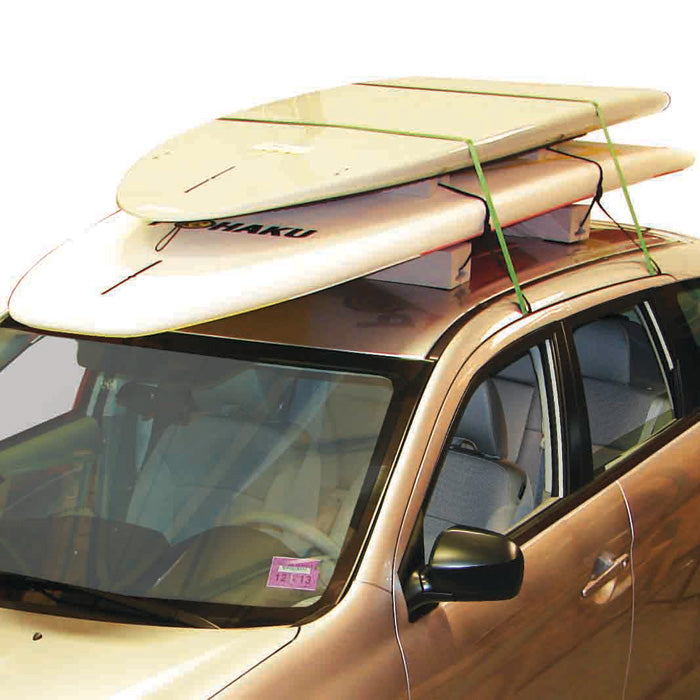 Inflatable paddle board on roof online rack