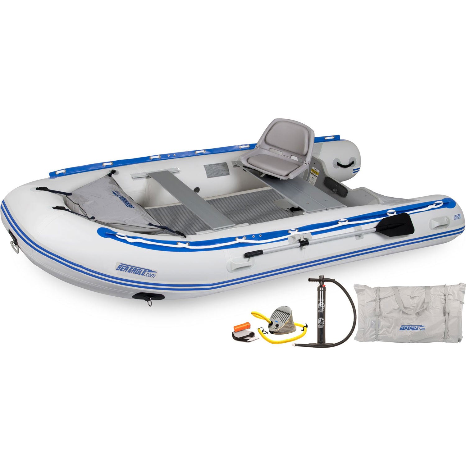 Sea Eagle 12'6 Sport Runabout Swivel Seat Drop Stitch Deluxe Inflatabl ...