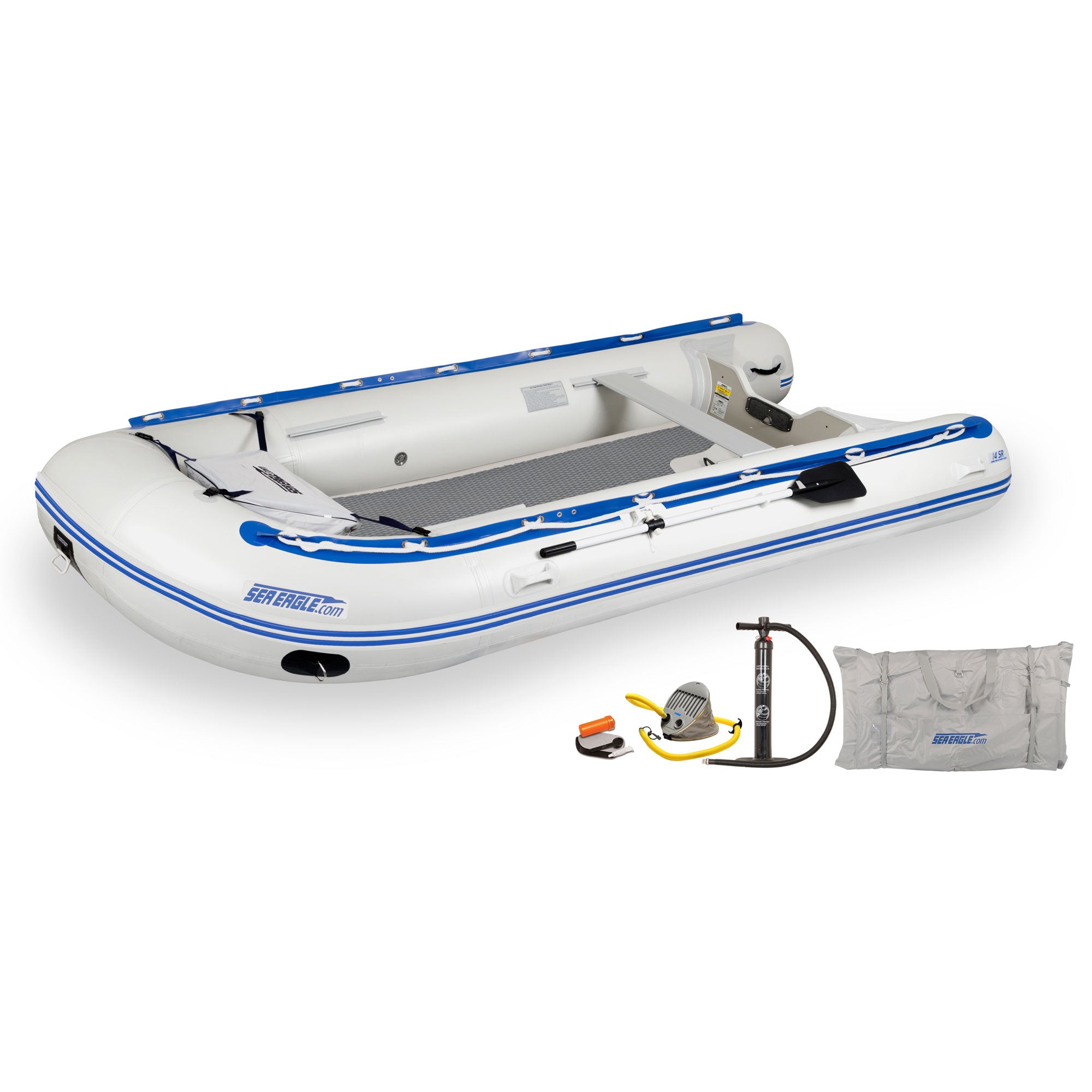 Sea Eagle 14' Sport Runabout Drop Stitch Deluxe Inflatable Raft Packag ...