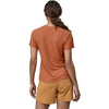 Patagonia Women's Capilene Cool Trail Short Sleeve Shirt in Sienna Clay model back