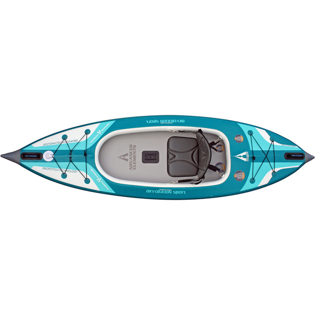 Advanced Elements AirVolution Sport Inflatable Kayak in Blue/White top