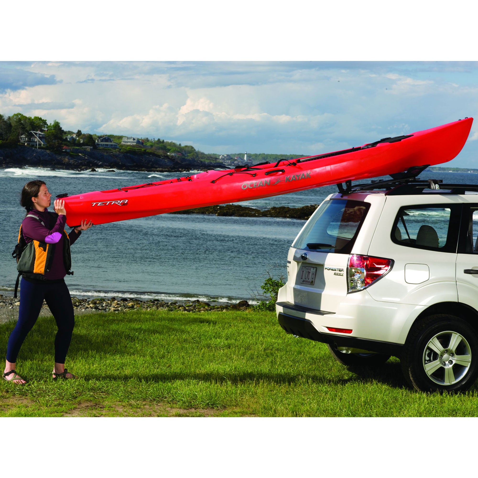 Malone seawing saddle style universal car rack online kayak carrier with bow and stern lines